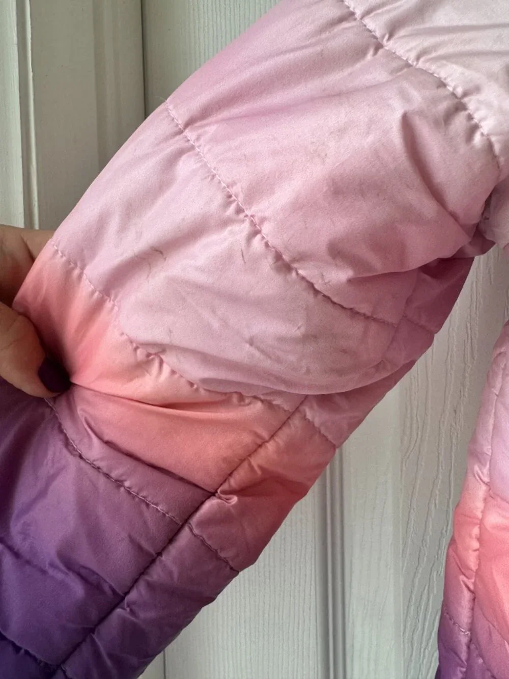 Girl’s Eddie Bauer Puffer Jacket Ombre Colors in XS (5/6)